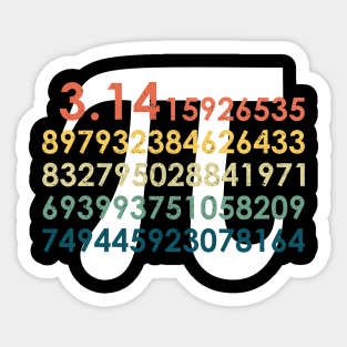 Vintage Pi Sticker